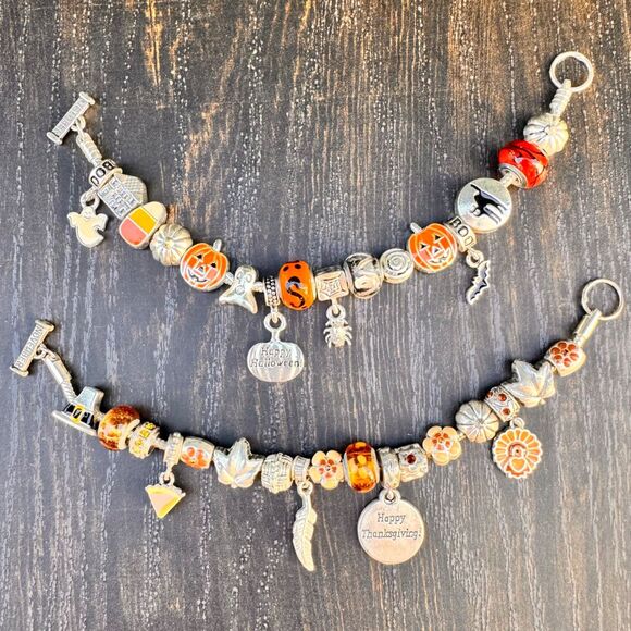 Willabee & Ward October Halloween & November Thanksgiving Bracelets Month Charms - Picture 5 of 14